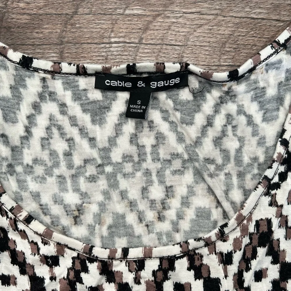 Cable and Gauge Geometic Flowy Summer Tank Dress Small - Image 2