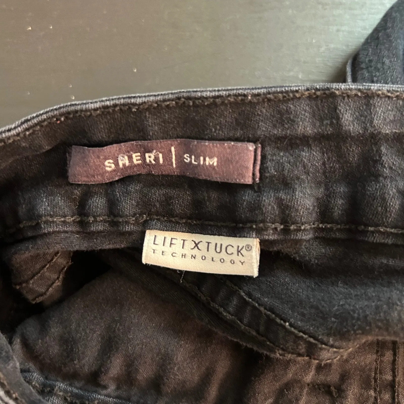 NYDJ Womens Jeans Size 14 Minimalist Capsule Timeless Sheri Slim Black USA - Image 8