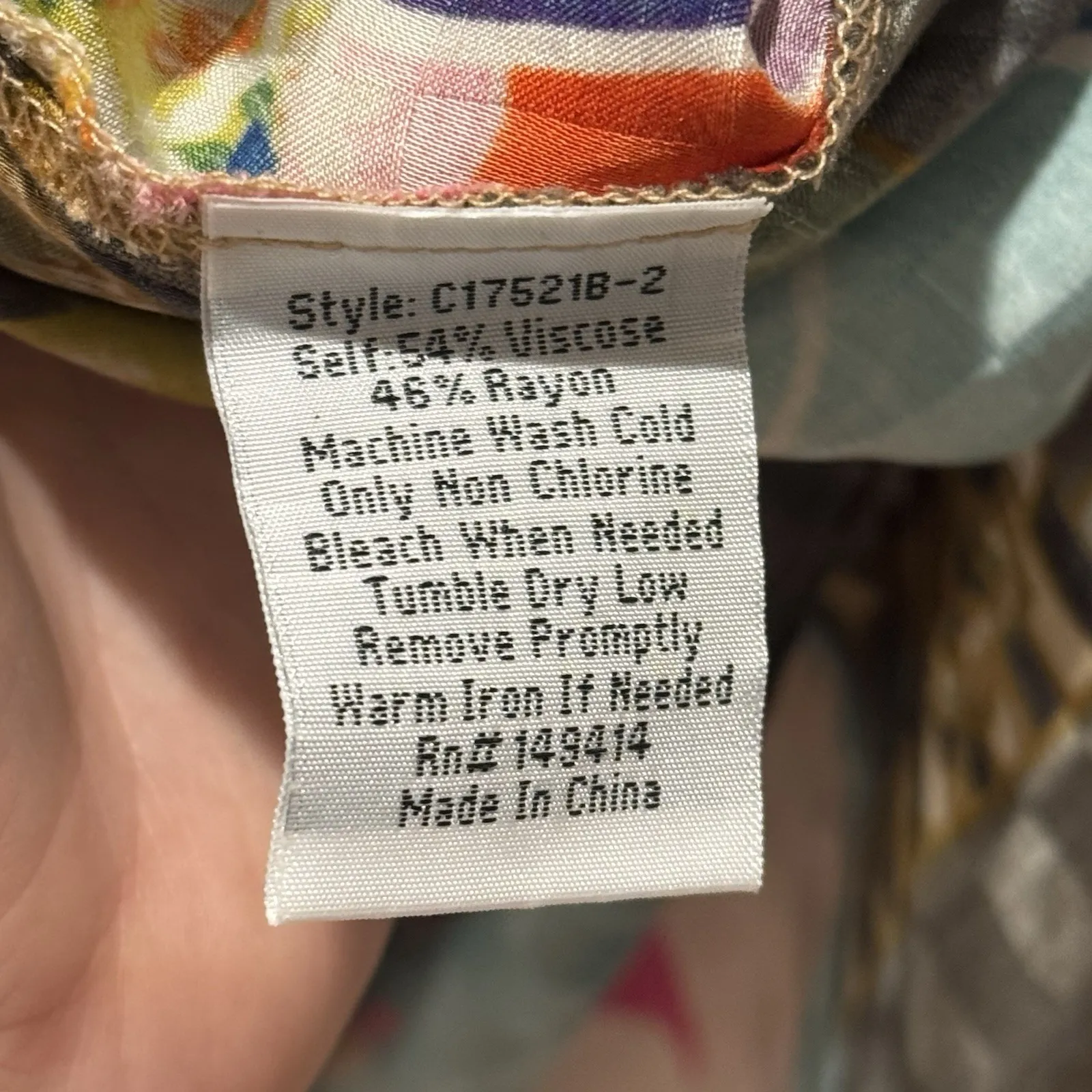 JOHNNY WAS Samantha Blouse Asian Samurai Boho Patchwork Print 3/4 Sleeve Sz S - Image 3