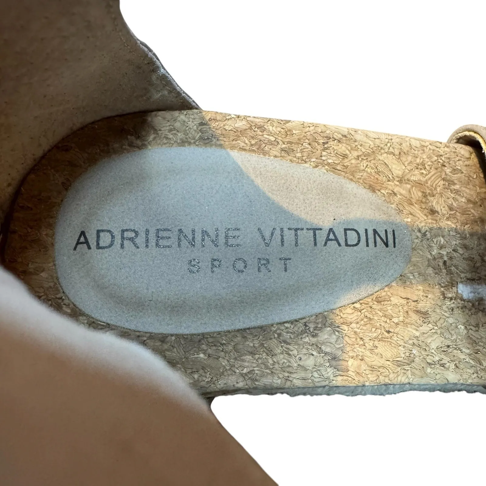 Adrienne‎ Vittadini Sport Sandals Womens Size 10 Taupe Cape Ann Wedge Back Zip - Image 4