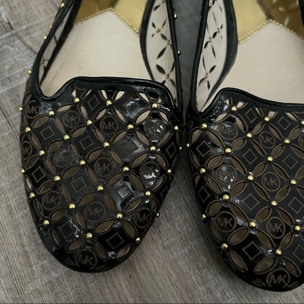 Michael Michael Kors Black Gabriella Logo Flat 5.5 - Image 5