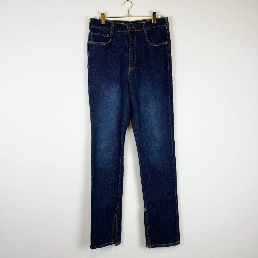 Anthropologie‎ Pilcro The Split Straight Jean High Rise Dark Wash Size 29 - Image 3
