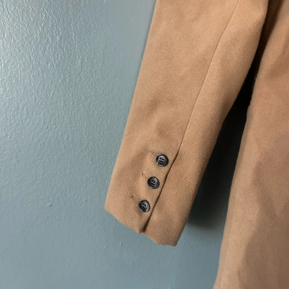 SHEIN Tan Trench Coat Double-Breasted Mid-Length - Image 4