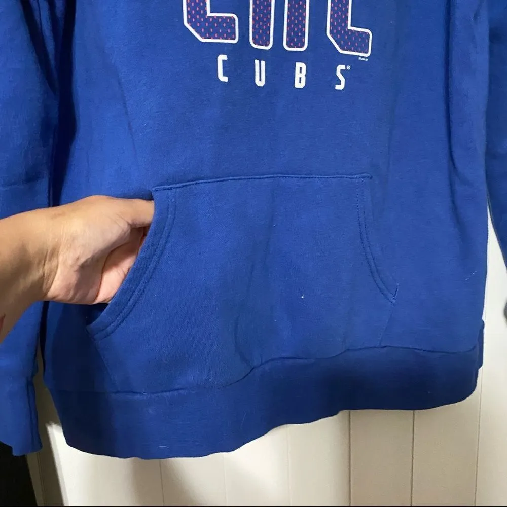 Genuine Merchandise Womans Cubs V-Neck sweatshirt hoodie, front tunnel pockets - Image 4