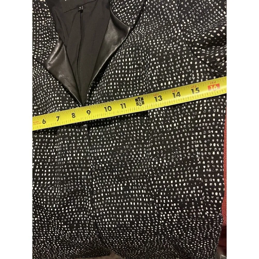 LAFAYETTE 148 NY Textured Jacket Blazer Sz 8 Black & Gray Women Business Formal - Image 12