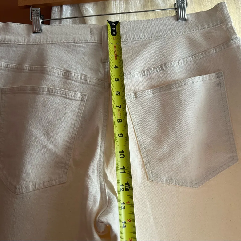 Madewell The Perfect Vintage Wide-Leg Crop Jean Vintage Canvas Cream NWT Size 33 - Image 9