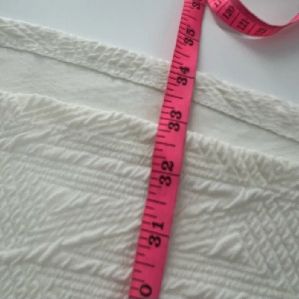 Free people violet puff sleeve tie back mini dress white sz S - Image 8