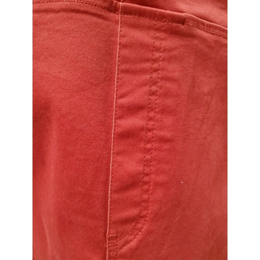 Terra & Sky Women Red Cotton & Polyester Mid Rise Pull On Casual Skinny Pant 5X - Image 5