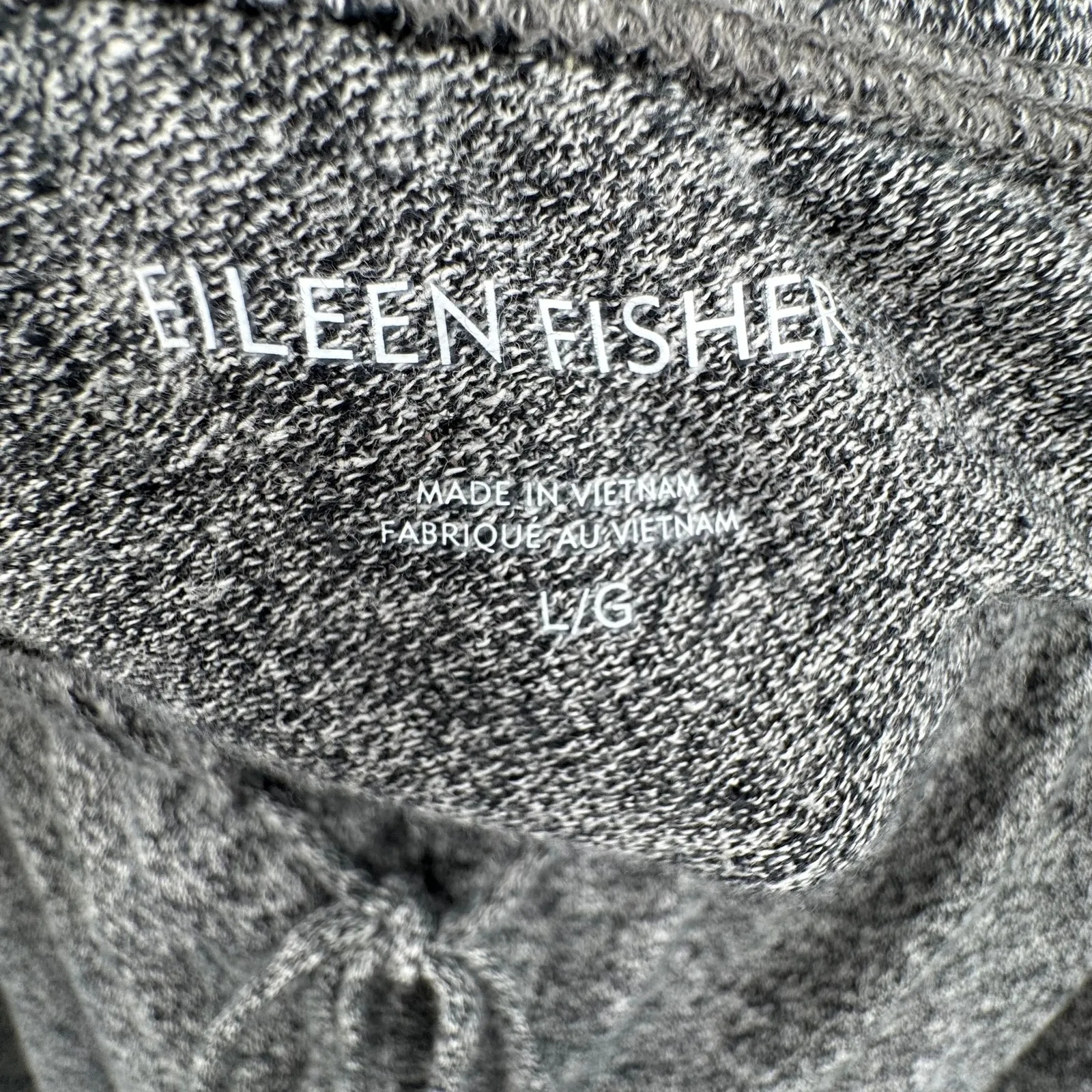 Eileen Fisher pants large pull on elastic waistband cropped cotton hemp lounge - Image 5