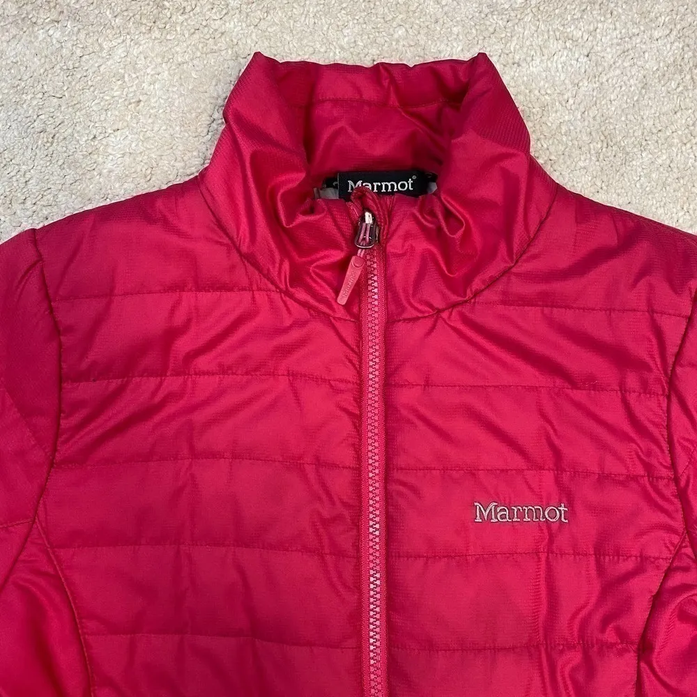 Marmot Full Zip Pink Puffer Jacket Size S - Image 2