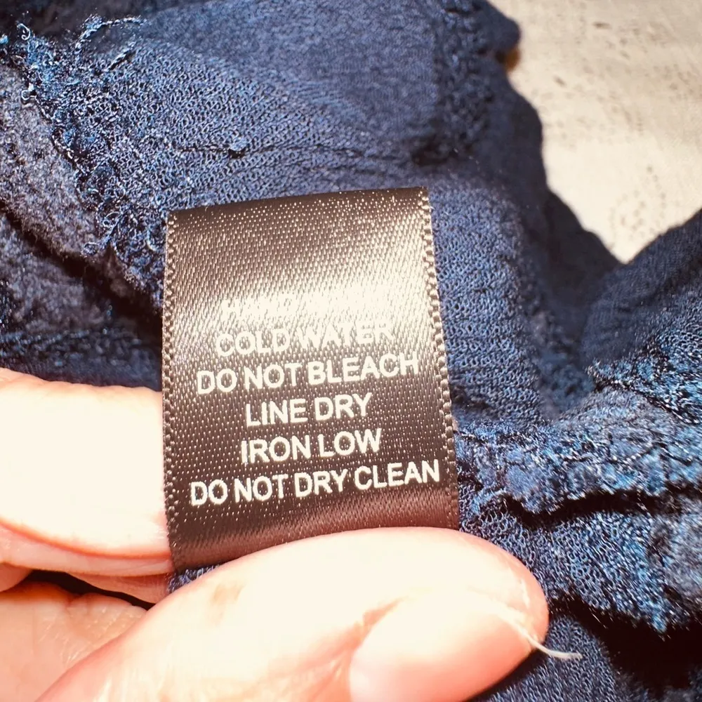 Double Zero Blue Lace Top with Spaghetti Straps - Image 8