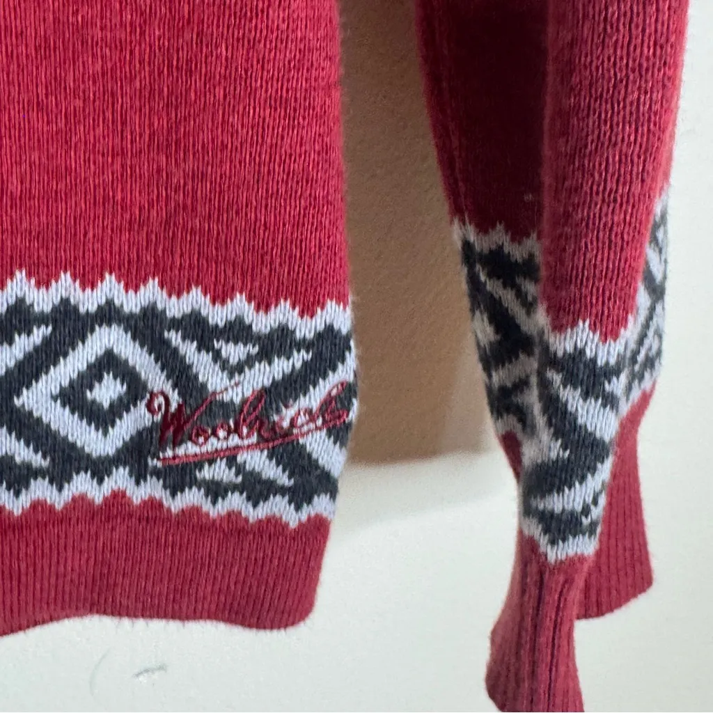 Woolrich Aztec Southwest Seneca Cardigan zip up Sweater jacket cotton size XL - Image 6