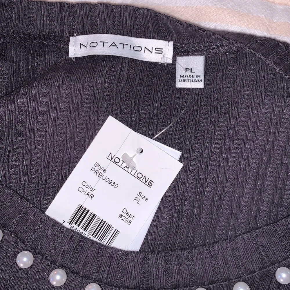 NWT  Size PL Pearl Embellished Neckline Long Sleeve - Image 11