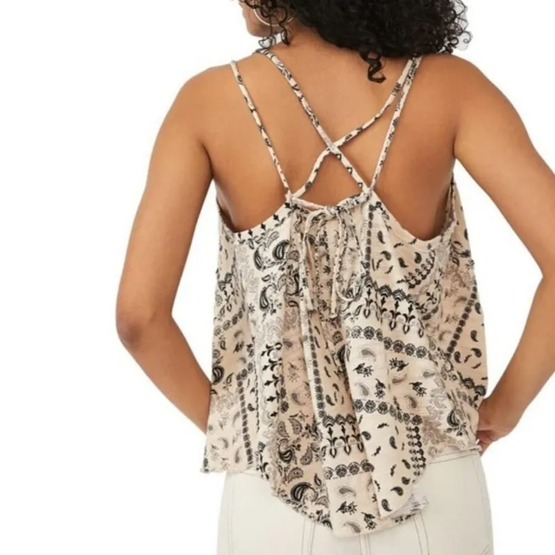 Free People White Tea Combo Hey Girl Tank Top Sz M NWT - Image 12