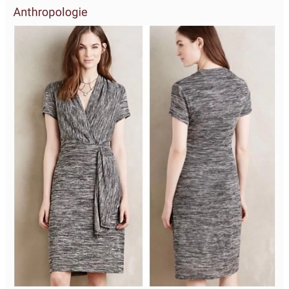 Anthropologie Maeve Cinched Surplice Sweater Dress xs - Image 2