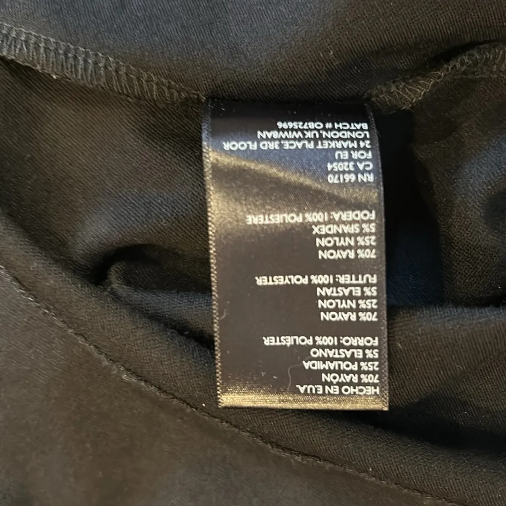 UO Silence & Noise Black Sleeveless Romper Wrap around Skirt Open Back Size S - Image 7