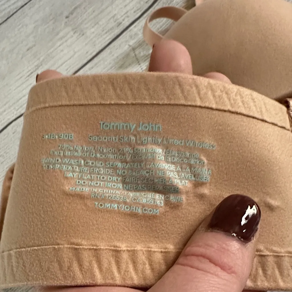 Tommy John 34B Second Skin Lightly Lined Tan Nude Bra Size undefined - Image 4