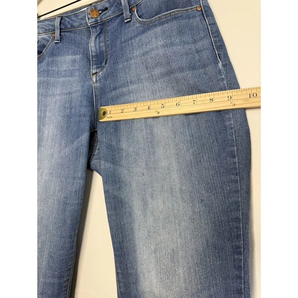 Jessica simpson jeans 10 rolled crop skinny blue dark wash mid rise denim - Image 6