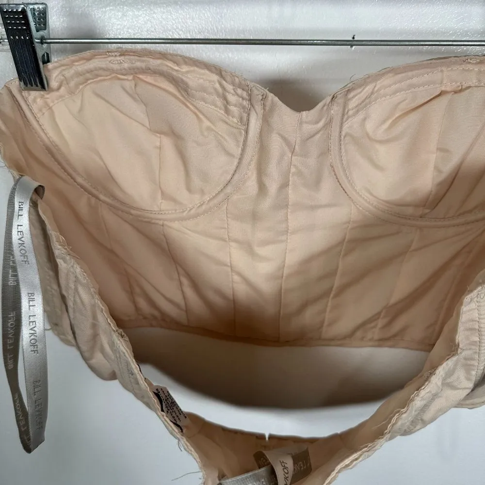 Bill Levkoff Bustier Lingerie Beige Womens Sz 10 Polyester Strapless Zip Corset - Image 12