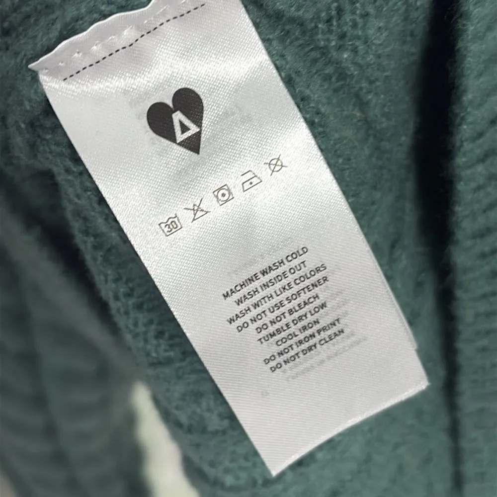 Aelfric Eden Womans Green Heavy Knit Sweater Soft Long Sleeve M Long Sleeve - Image 9