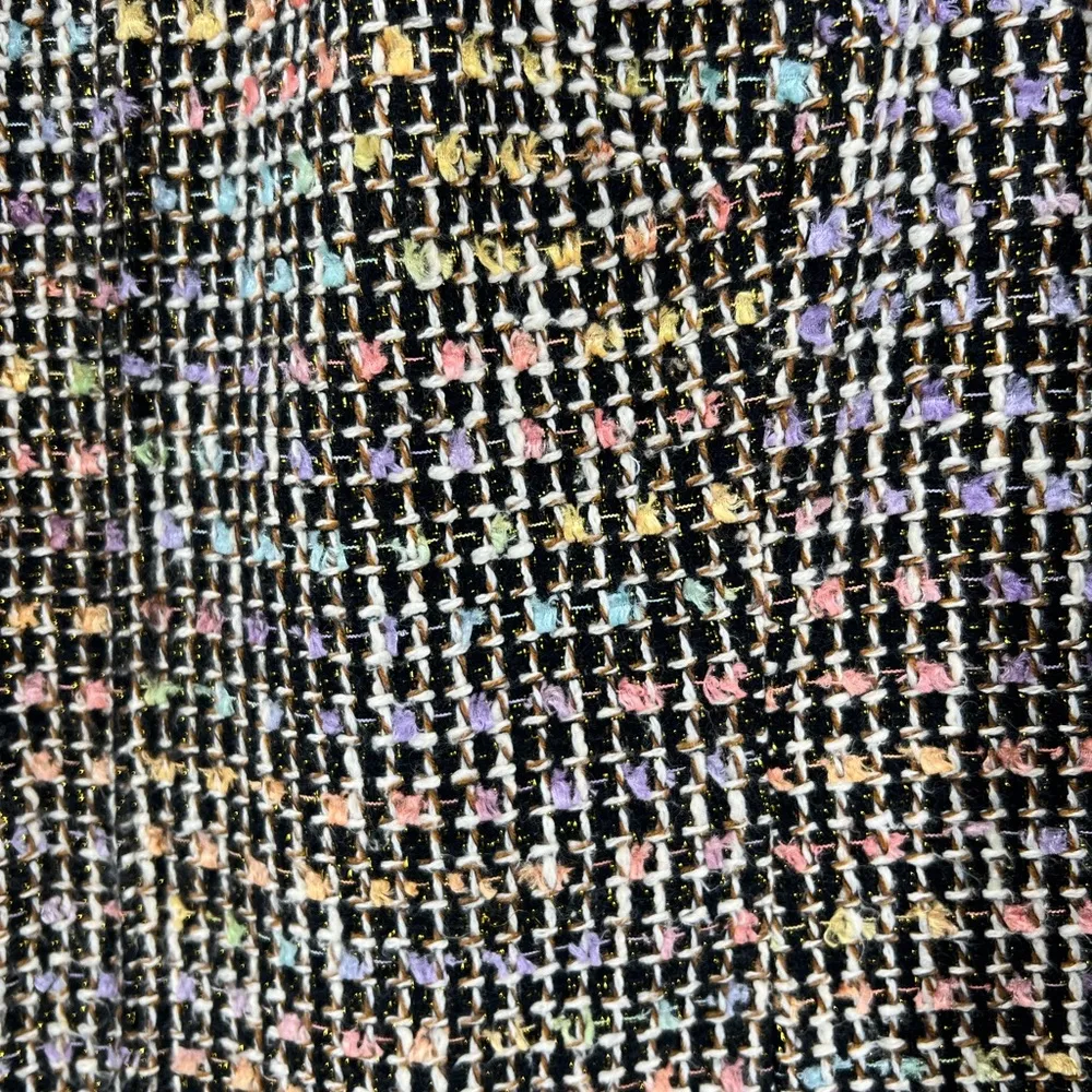 Sag Harbor tweed zip front blazer jacket metallic pastel spring work Easter 18 - Image 5