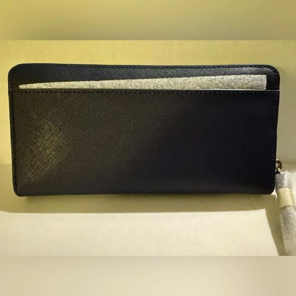 Kate Spade NY Limited Edition Large Nightcap Navy Continental Love Birds Wallet - Image 4