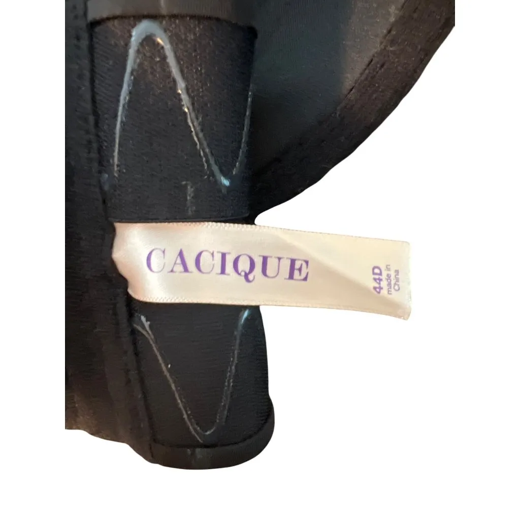 Cacique Black 44D Strapless Bra Removable Straps DL11070783 Light Padding - Image 4