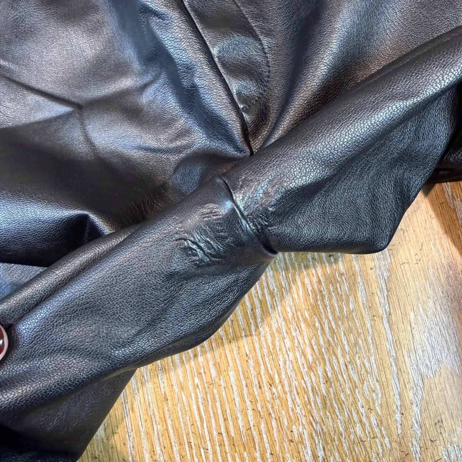 Spanx Kick Flare Crop Pants Faux Leather Size Large Petite 20848Q - Image 12