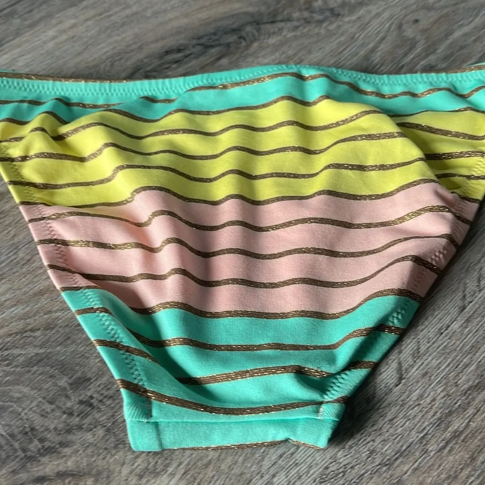 Trina Turk Lurex Striped Hipster Bikini Bottom Size 6/Medium - Image 10