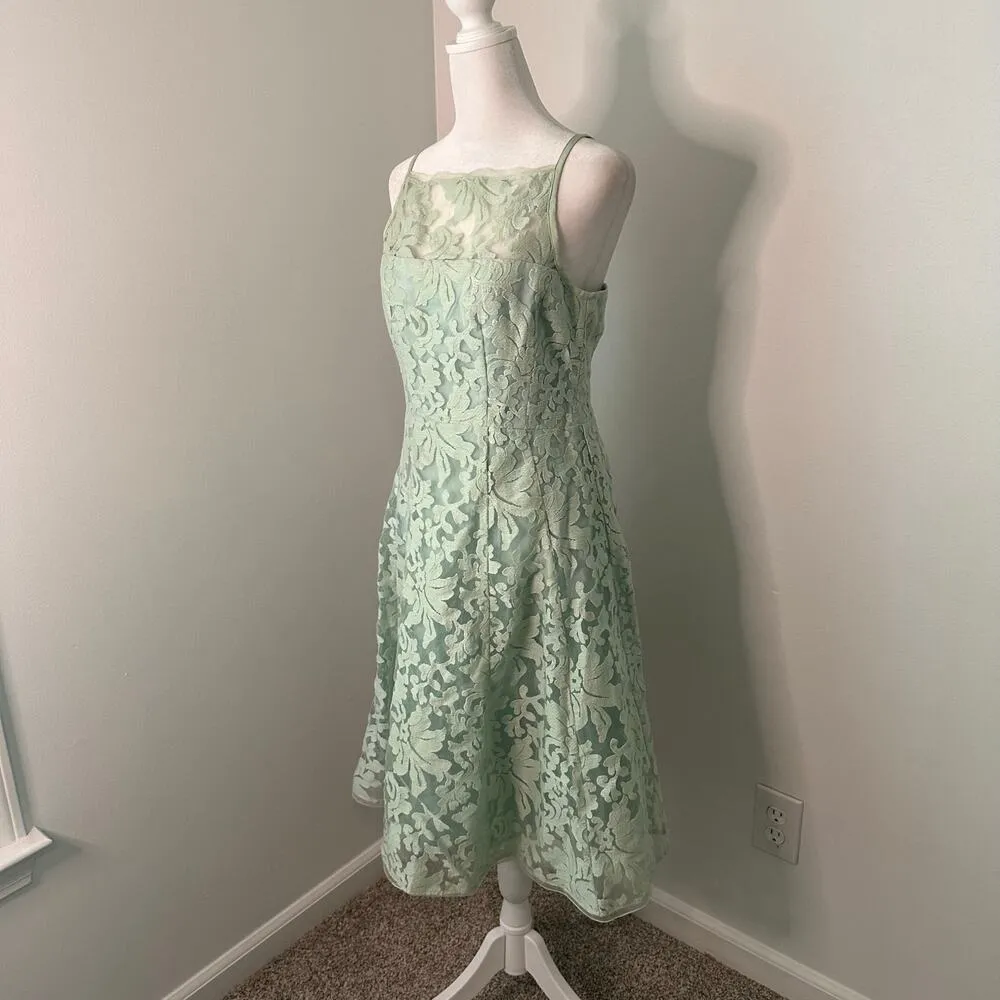Nanette Lepore light green sleeveless a-line midi dress size 6 - Image 3