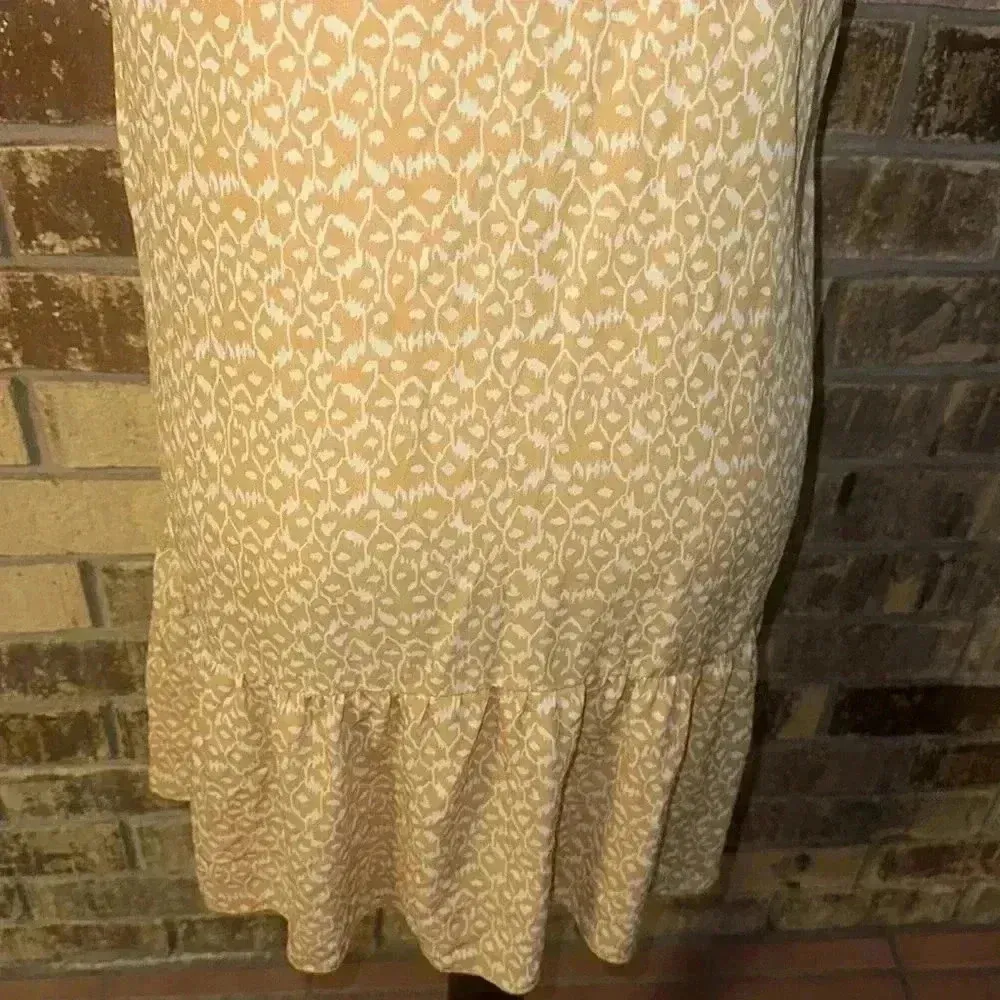 Yellow patterned lightweight mini dress Yellow - Image 6