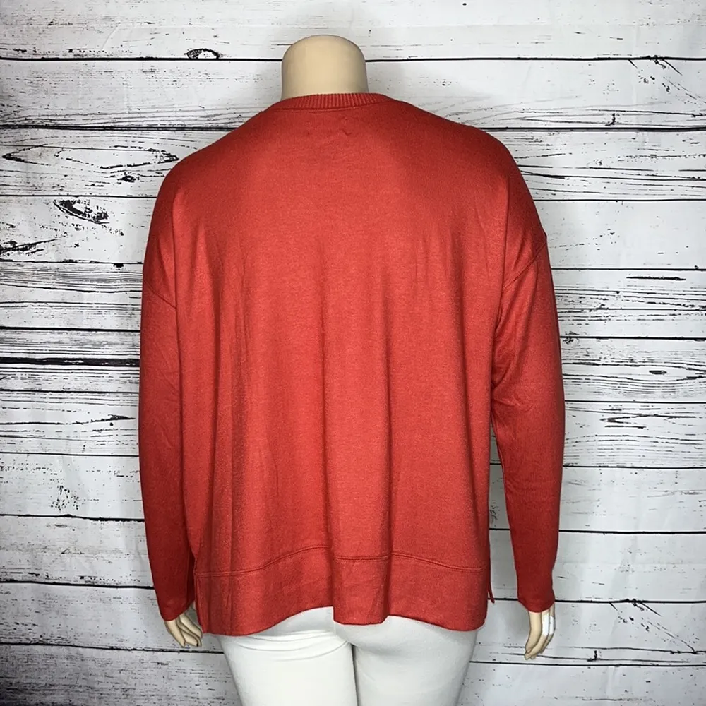 Lucky Brand NWT Size XL Tandoori Spice Crew Neckline Sweater Top - Image 3