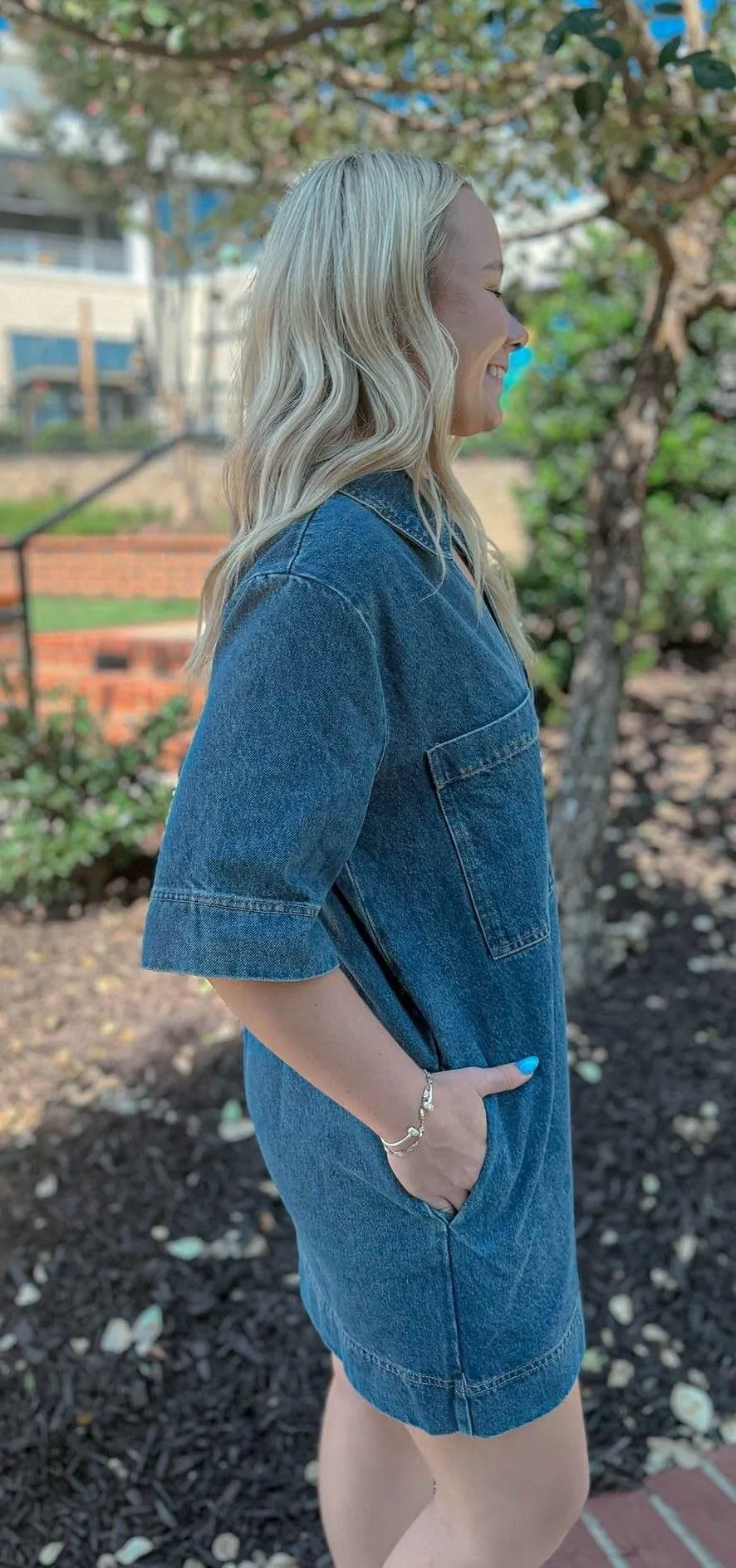 Denim Mini Dress - Image 2