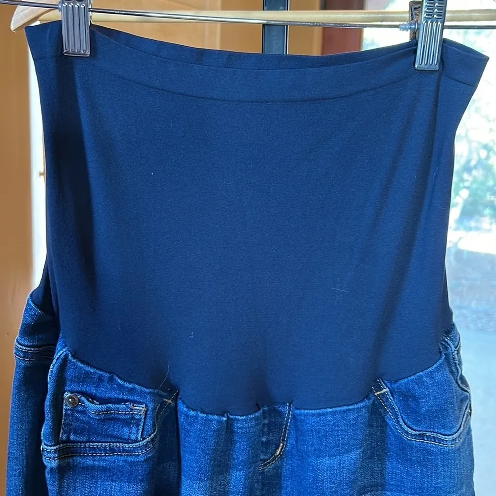 Indigo Blue Full Panel Maternity Jeans Size XL - Image 2