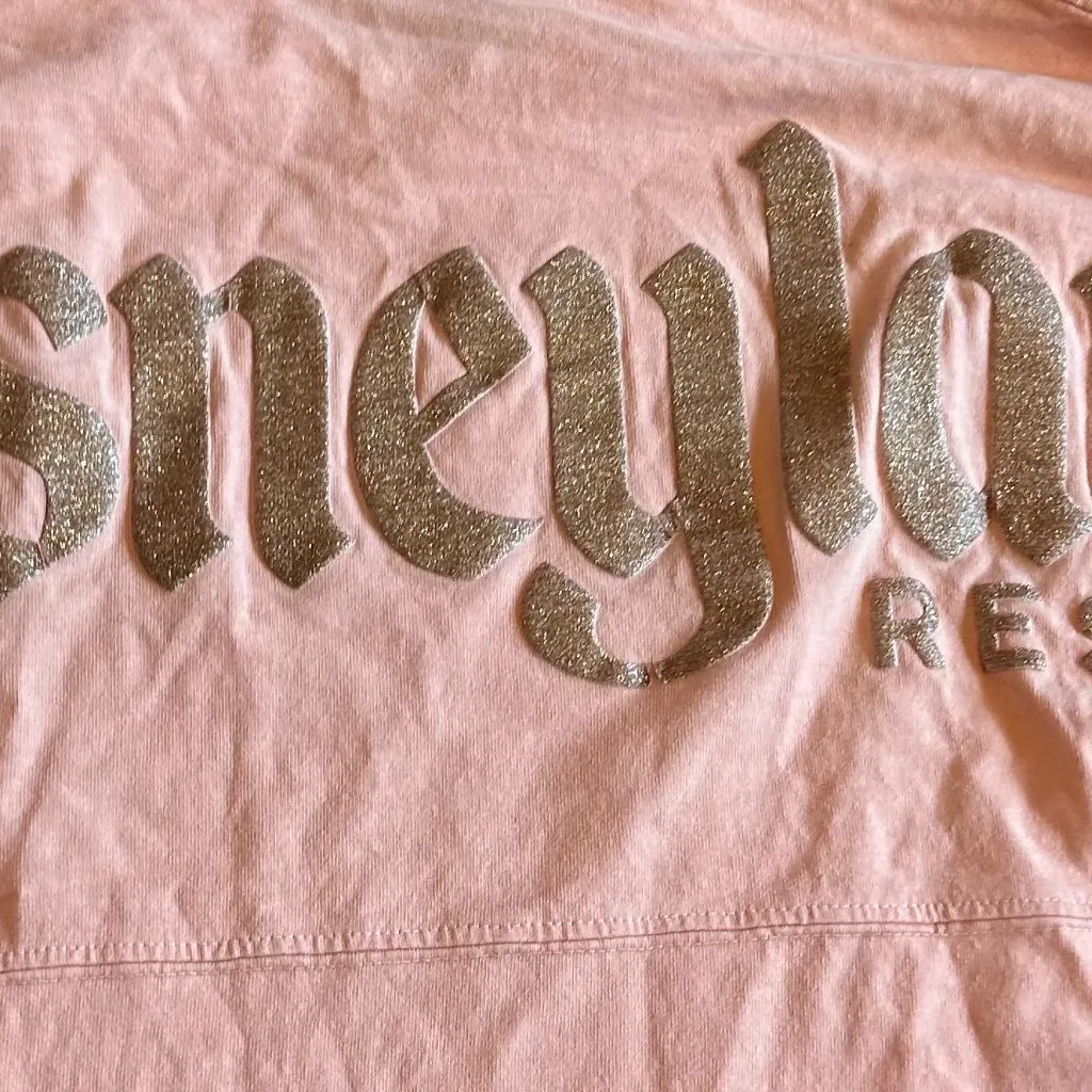 Disneyland Resort Spirit Jersey Belle of the Ball Pink Gold Pullover Sweater XS - Image 11