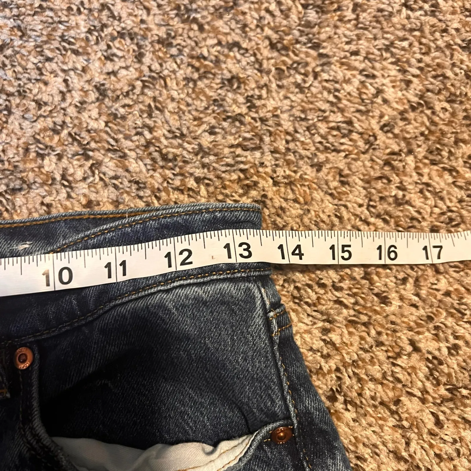 LOFT The Straight Denim Jeans Dark Wash Distressed Cuffed Women 0 25‎ - Image 4