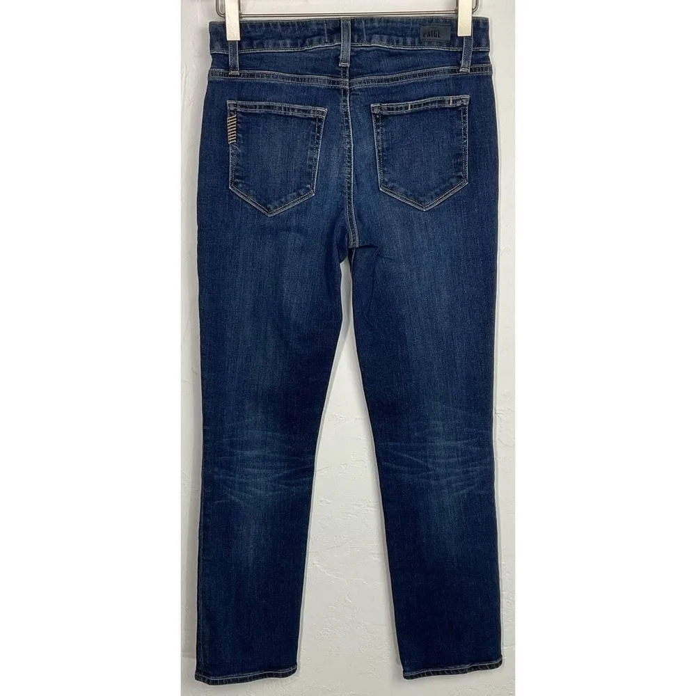 Paige Dark Blue Enchant Brigitte Boyfriend Denim Jeans 23 - Image 3