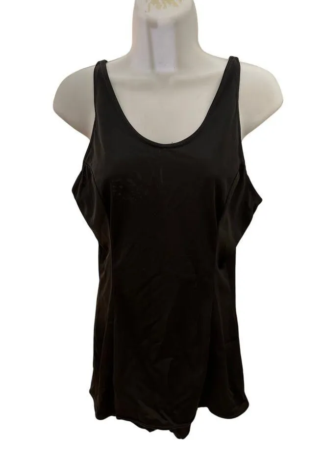 1960s Black One Piece Swimsuit Large/XL Gothic Swimwear - Image 3