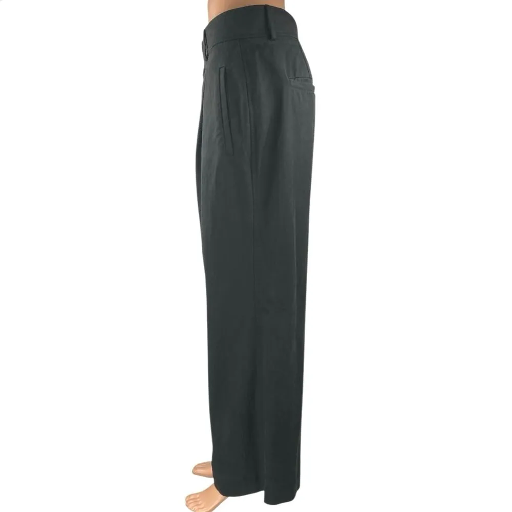Everlane Women's Black High Waisted Pleated Wide Leg Trousers Pants Size 6S - Image 2