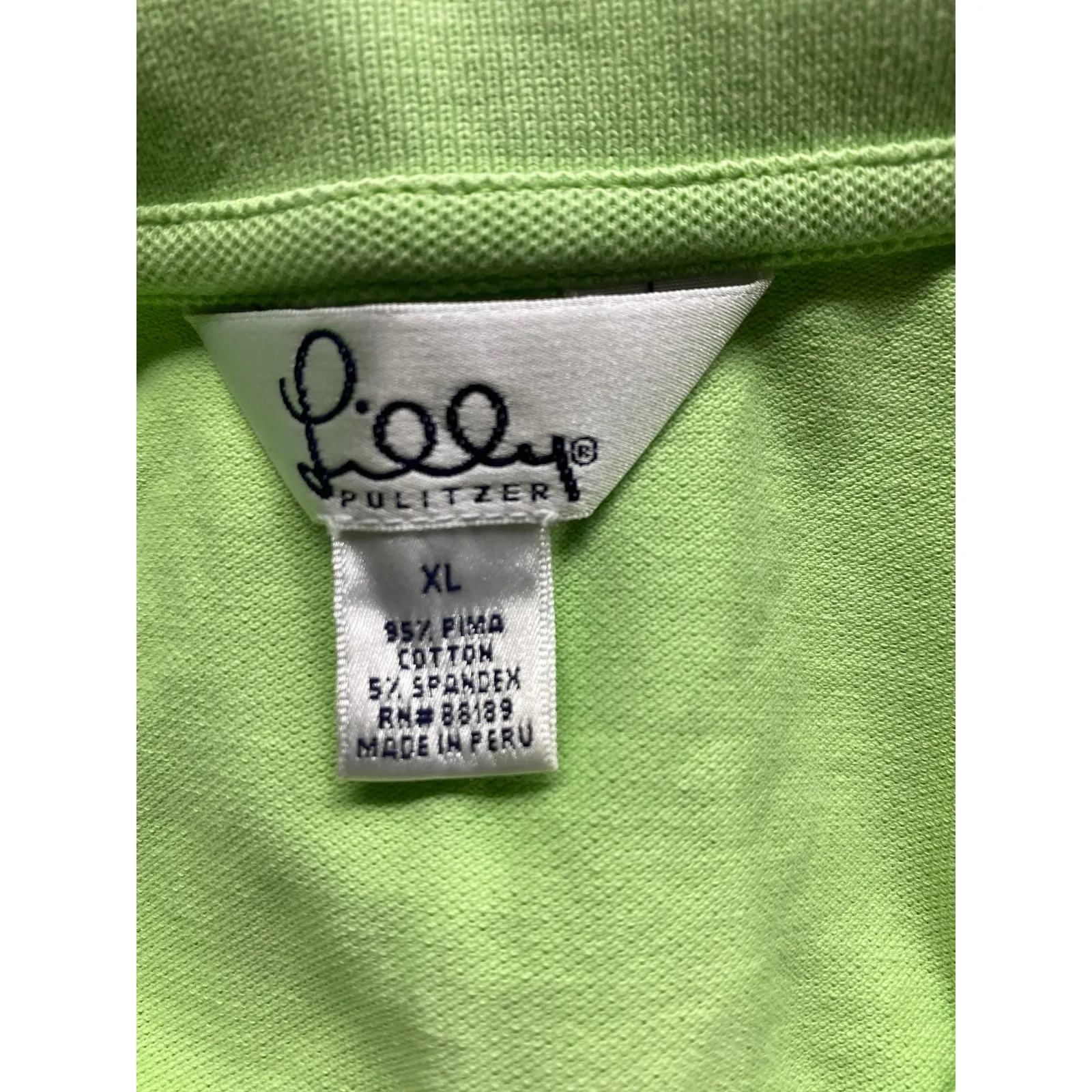 Vintage White Label Lilly Pulitizer Women’s Kelly Light Green Sleeveless Polo XL - Image 4