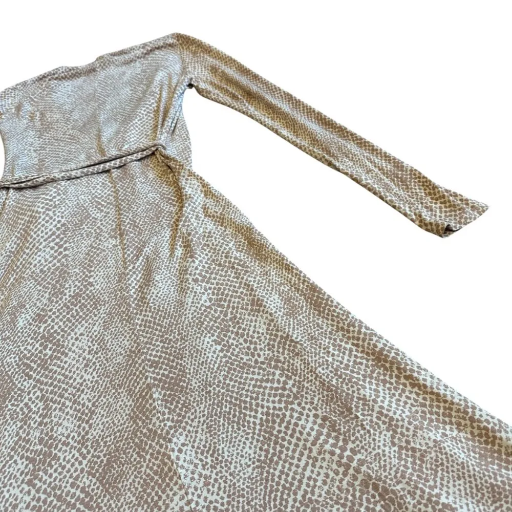 Rachel Pally Harlow Snake Print Long Sleeve Wrap Dress Plunging Neck Size Small - Image 12