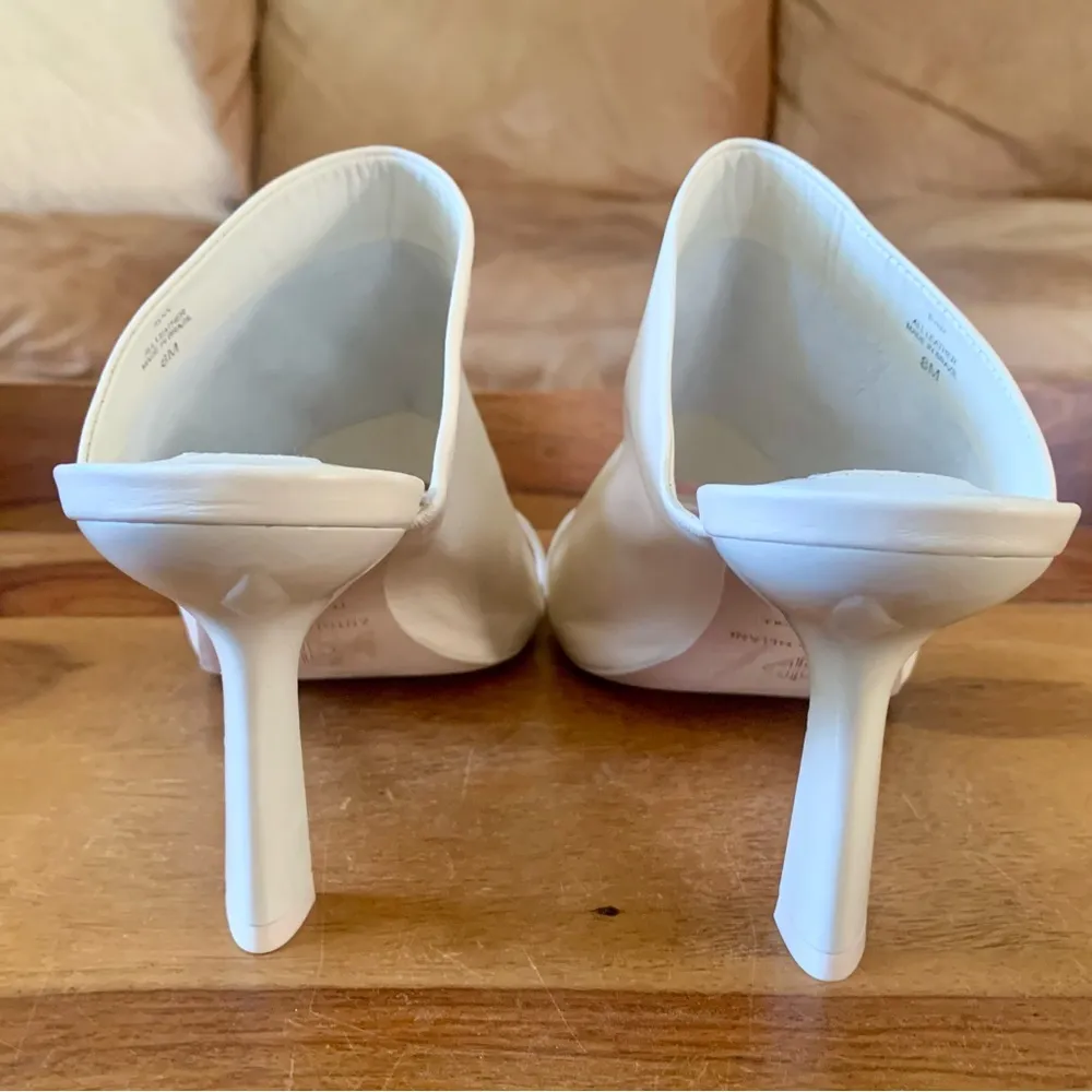 ANTONIO MELANI Leather White Heels Size - Image 4