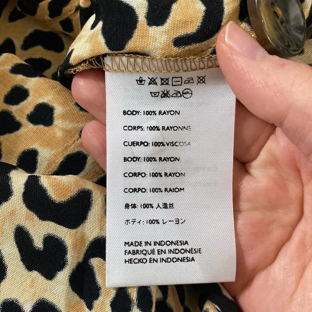 Faithfull the Brand Le Chinq animal Valois leopard print midi wrapped skirt sz 4 - Image 12