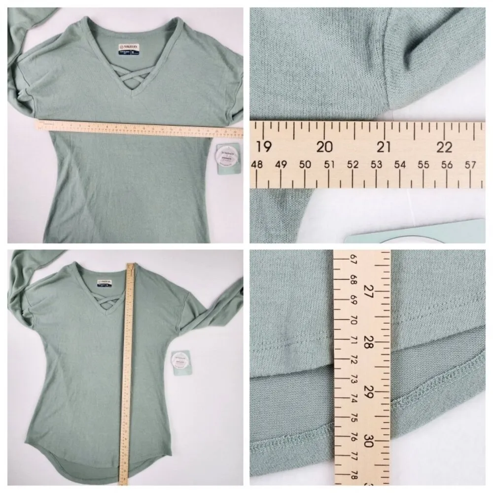 Magellan Outdoors Womens Boyfriend Fit Shirt Iceberg Green Size M - Image 5