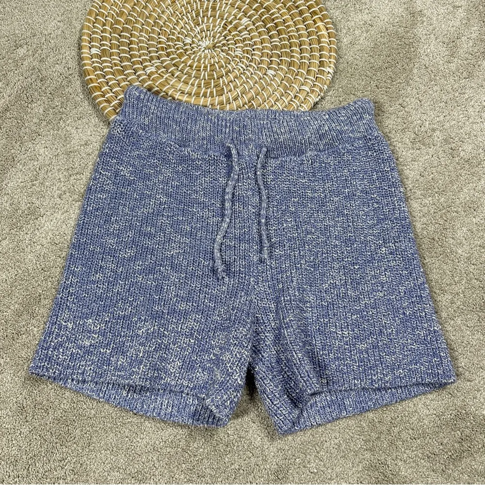 Daily Practice by Anthropologie Knit Lounge Set Sweater Cardigan & Shorts M - Image 8