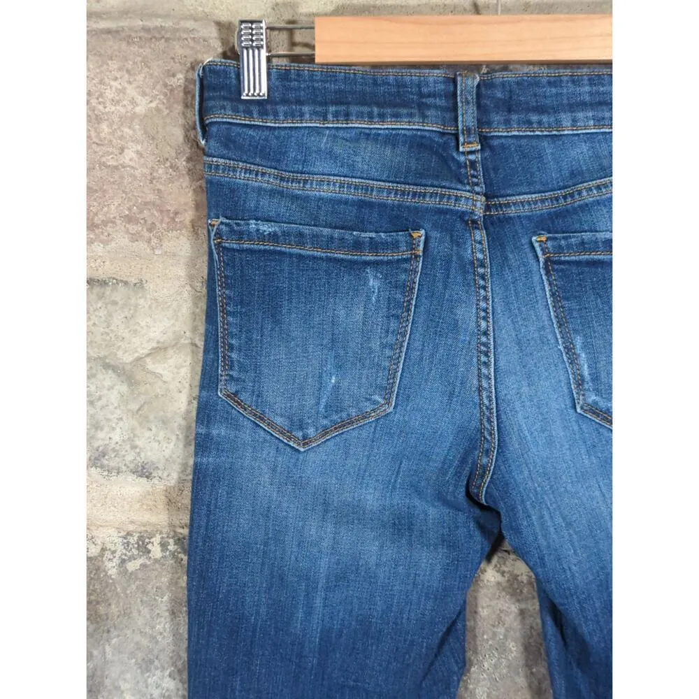 Joe Fresh Jeans Woman's 26/ 2 Blue Slim Low Rise Faded Skinny Y2K Retro - Image 8