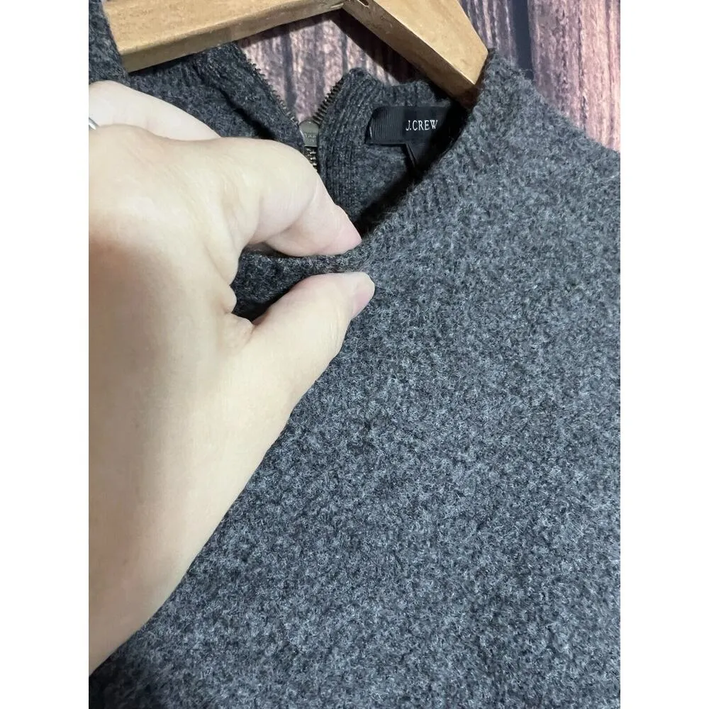 J CREW Wool Poplin SWEATER Knit Time Capsule Preppy Classic Women Sz M Normcore - Image 4