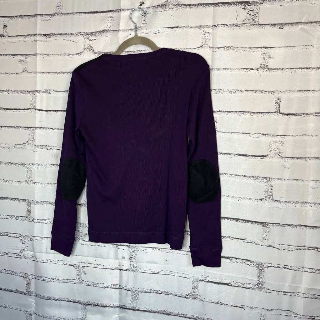 Vintage Lauren Jeans Co Ralph Lauren Purple Longsleeve Y2K Streetwear Top S Tee - Image 9