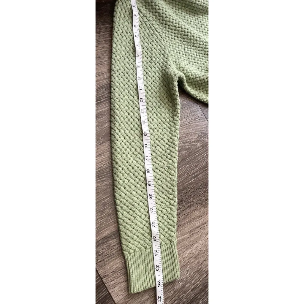 Vintage LL Bean Women’s Size M Knitted Mint Green Sweatshirt Crew Neck Sweater Size M - Image 6