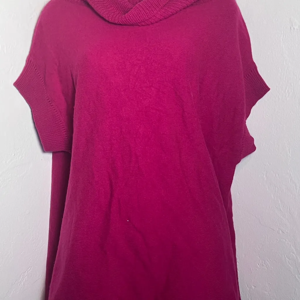 Vince Sweater Womens Size Medium Oversized Cashmere Fuschia Pink - Image 2